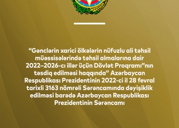 Xaricdə təhsilə dair Dövlət Proqramı ilə bağlı yeniliklər edilib